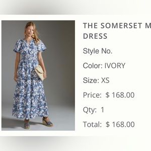 Anthropologie the somerset maxi dress